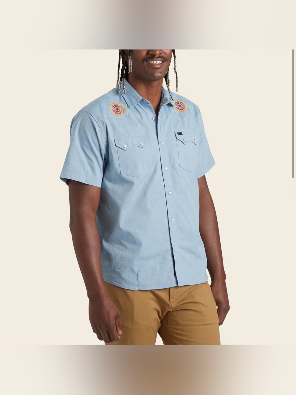 Howler Brothers Crosscut Deluxe Shirt Pearl Snap Size XL - Picture 3 of 13